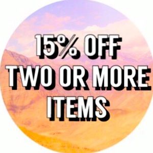 2+ ITEMS 15% OFF!!
